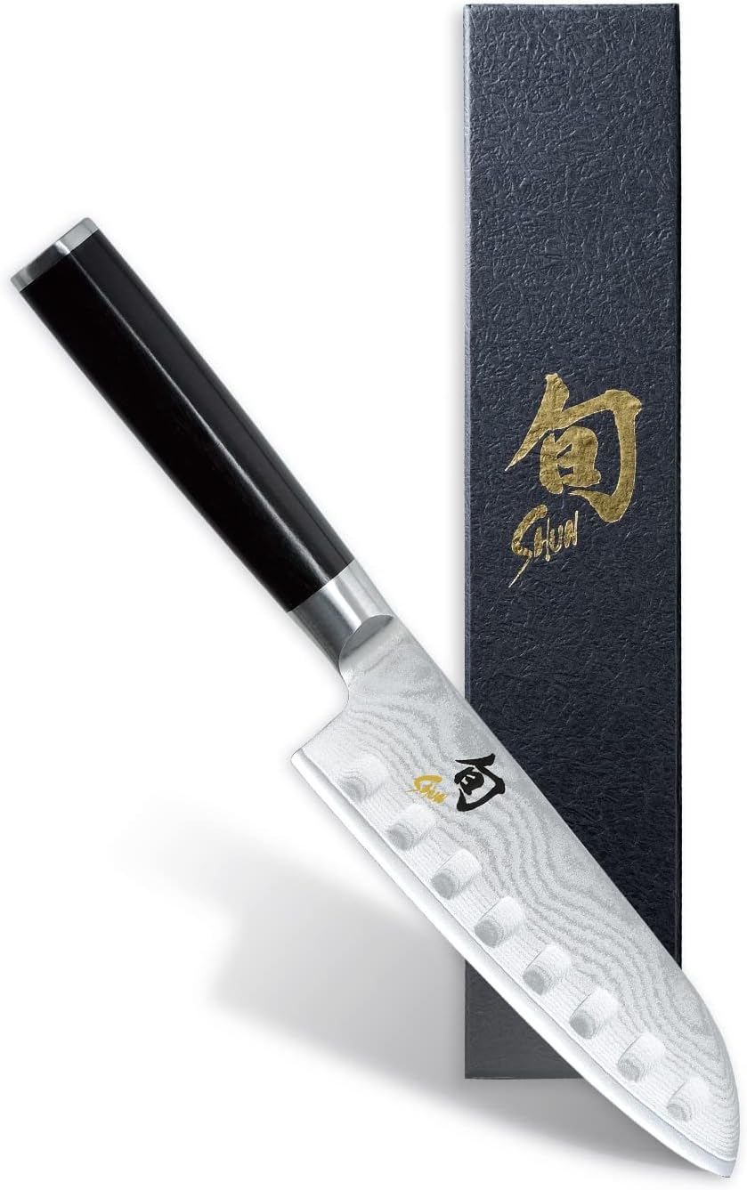 KAI Shun Classic Santoku Knife with Granton Blade, 5.5", [DM0740] - Image 6