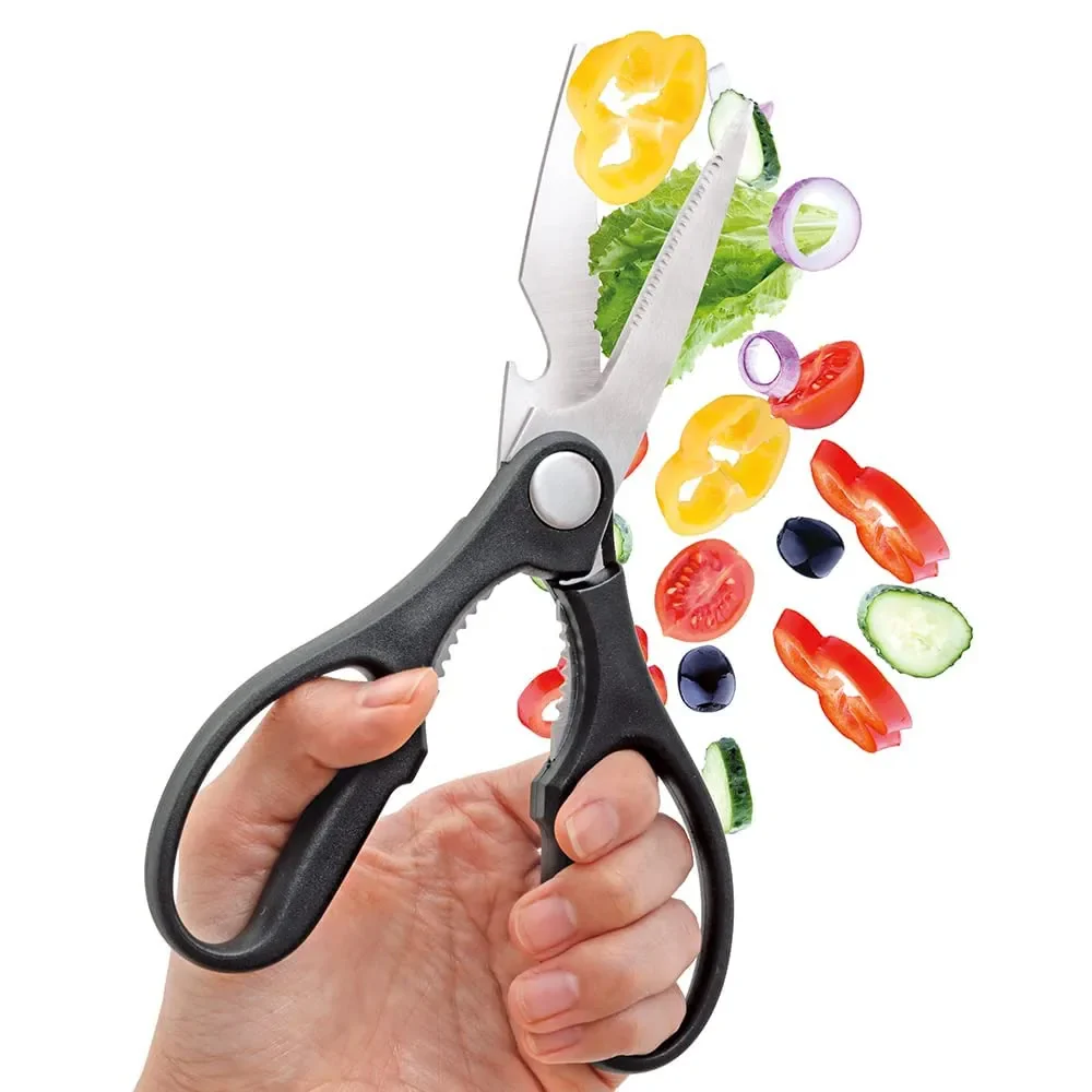 Kai All Purpose Stainless Steel Scissors for Vegetables, Fruits and Cloth Cutting Scissors - Image 3