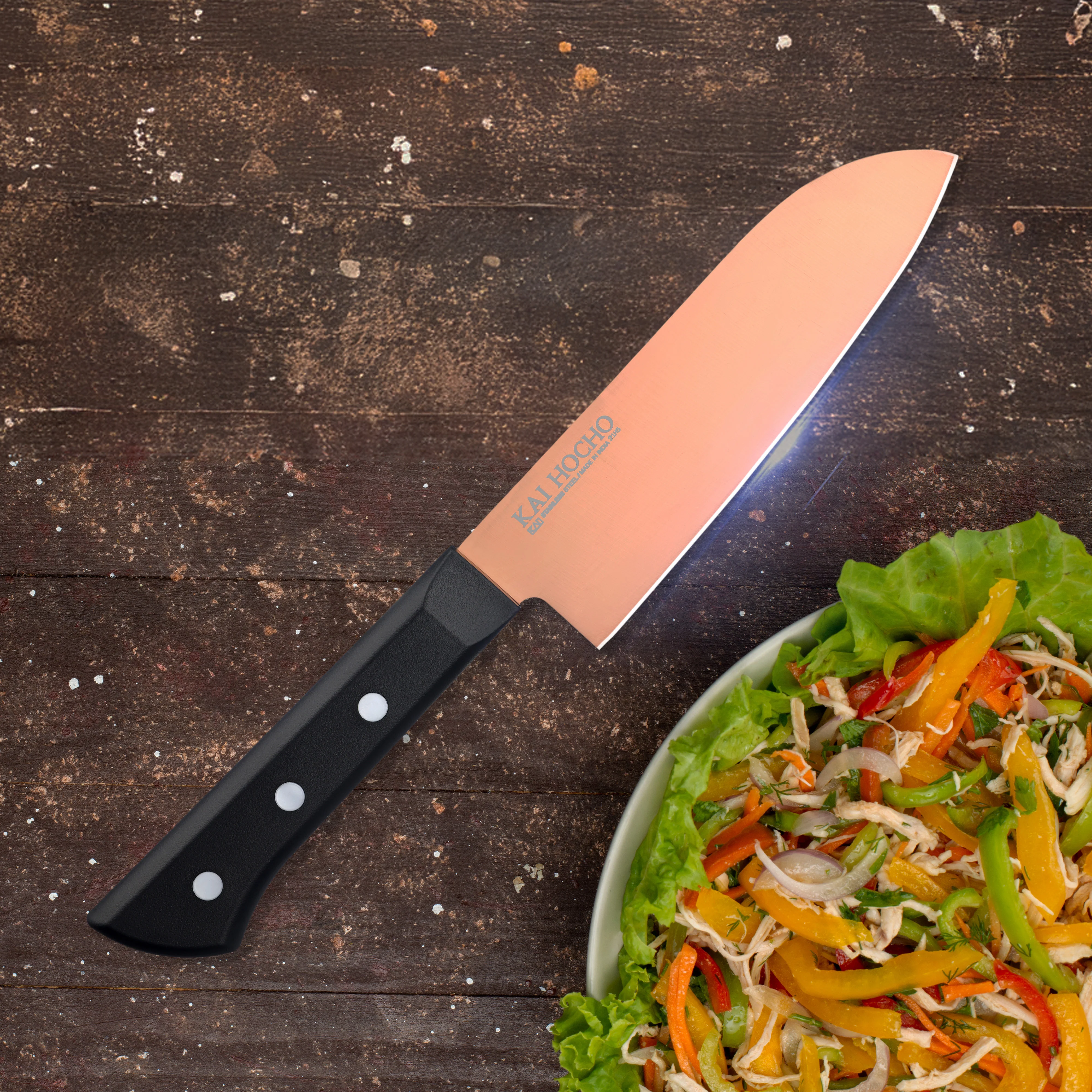 Kai Luxury Series Santoku Knife Rose Gold (000IN9028) - Image 5