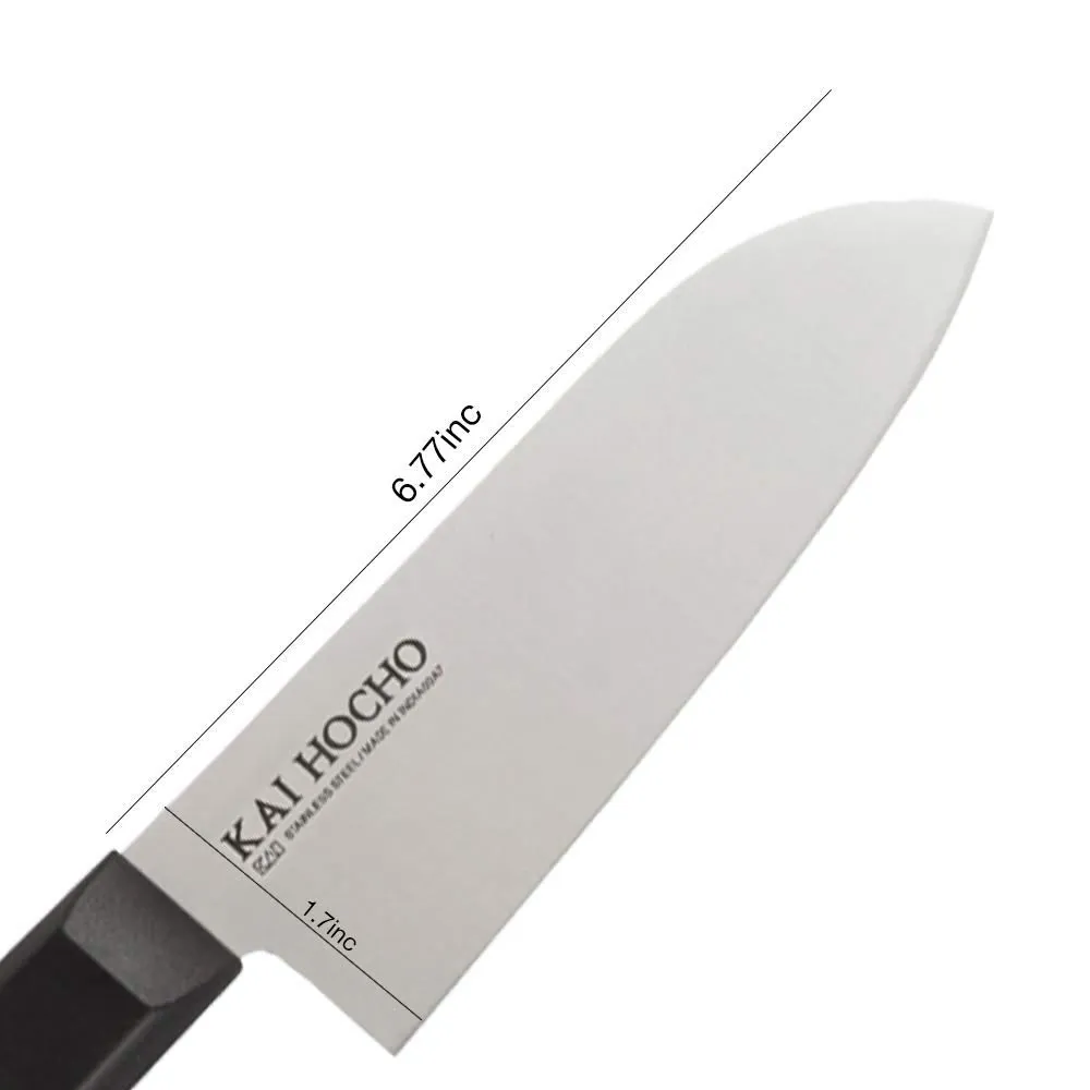 Kai Hocho Premium Santoku Kitchen / Vegetable Knife (6.77 Inch Blade) - Image 3