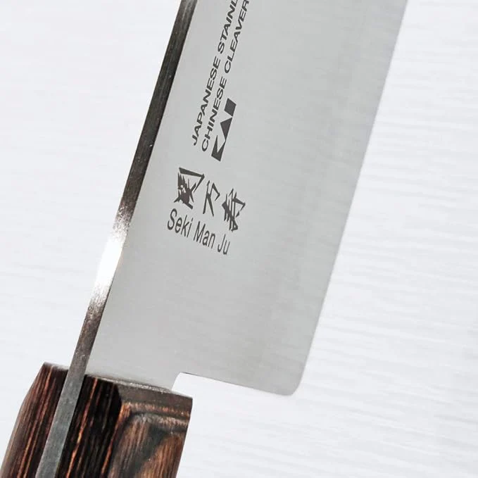 KAI Stainless Steel Sekimanju 7 Inch Chinese Cleaver - Image 5