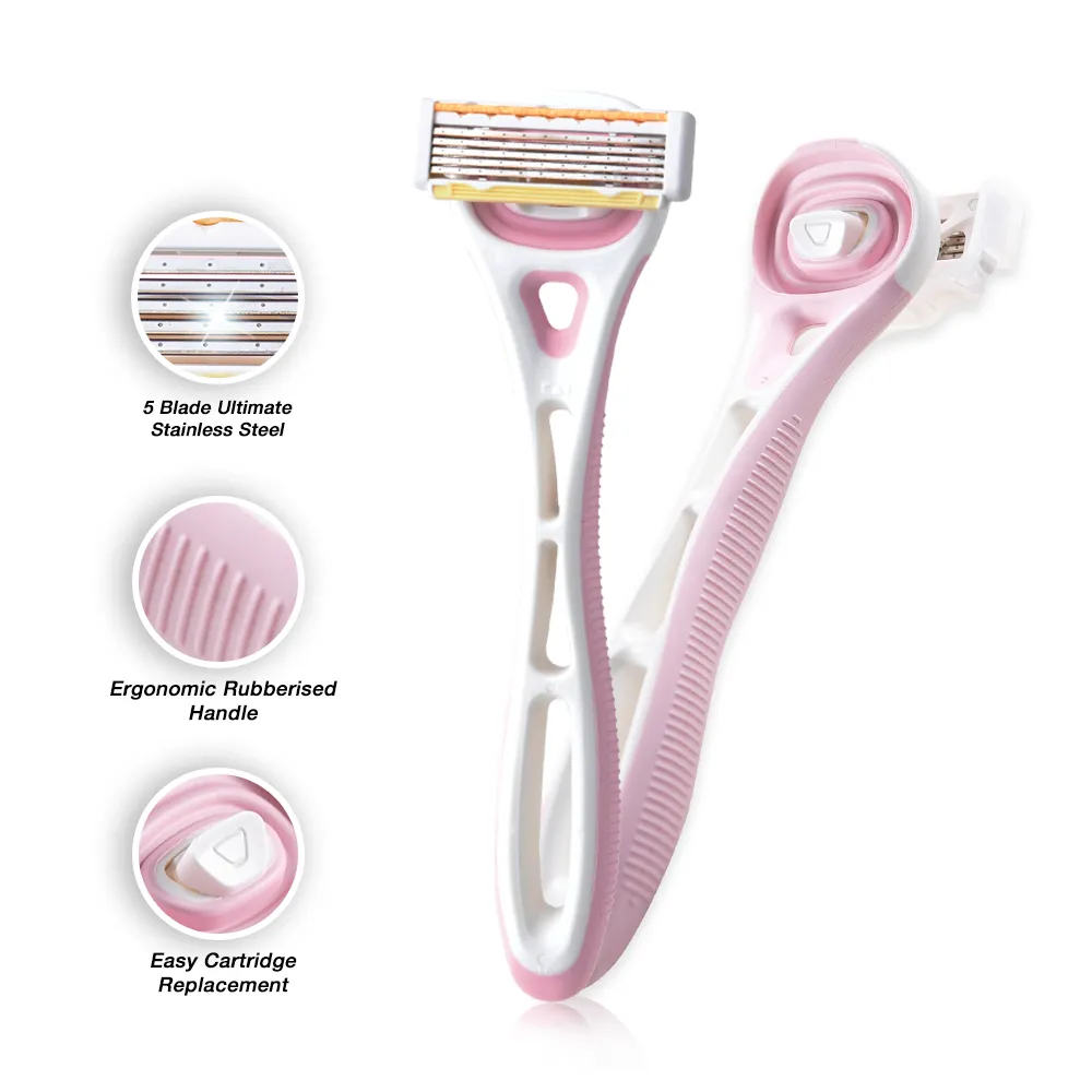 Kai Xfit Women 5 Blades Body Razor With 2 Cartridge - Image 3