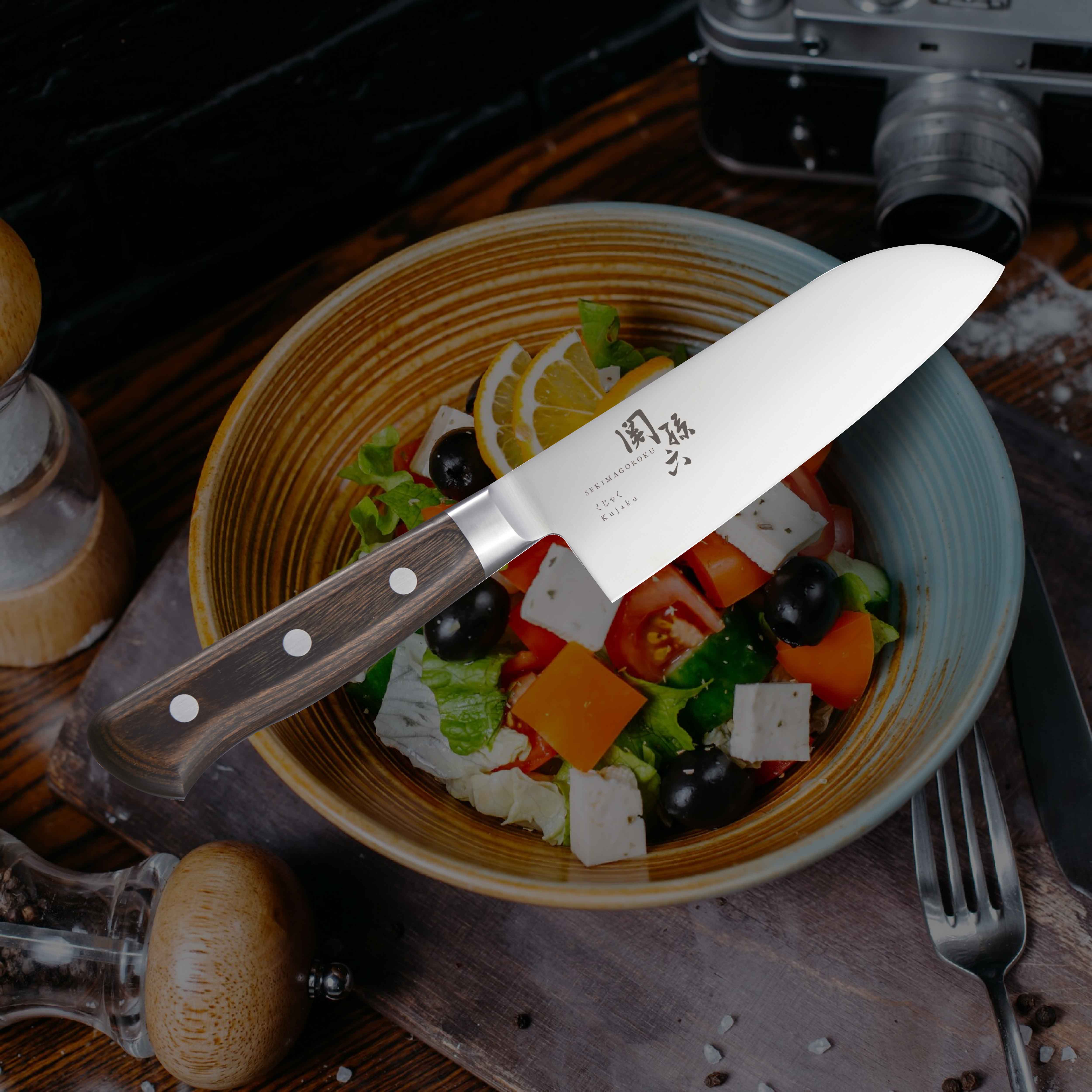 Kai Seki Magoroku Peacock Small Santoku 145mm - Image 2
