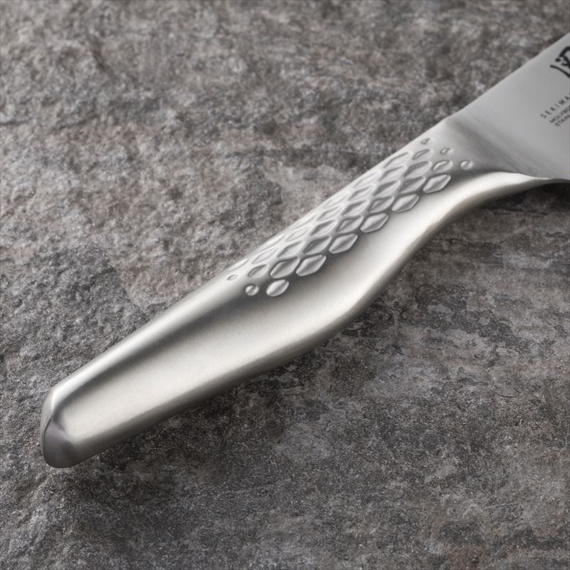 Seki Magoroku Shoso Scalloped Santoku Dimple Knife 16.5cm - Image 5