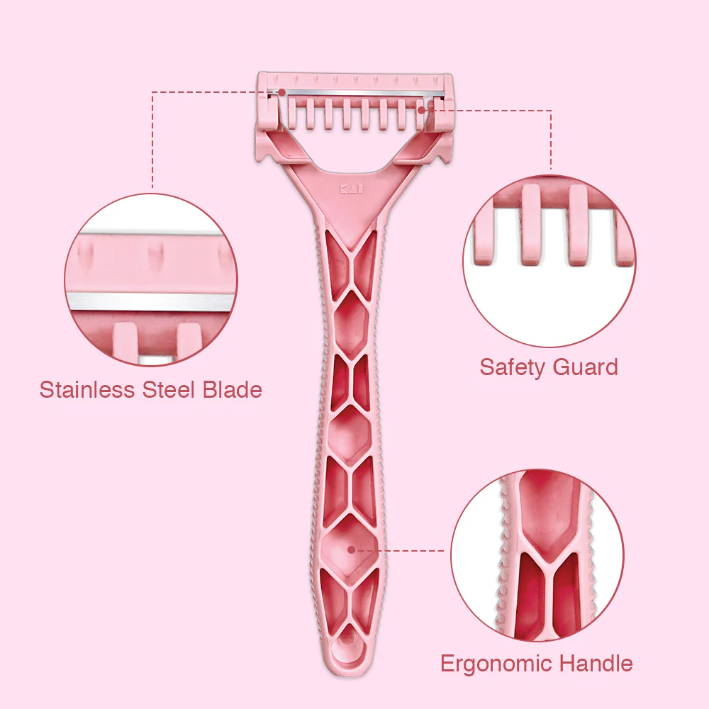 Kai She Can Body Razor For Women, Pack of 6 - Image 5